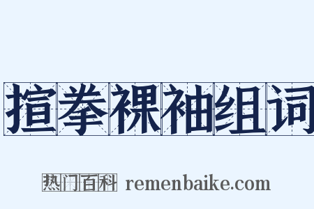 揎拳裸袖组词是什么意思的图片